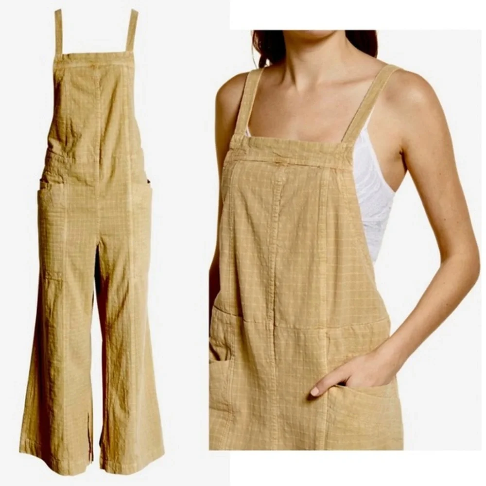 NWT Free People Savannah Wide Leg Overalls Brand New w/Tag & In Orig Package - Picture 3 of 13